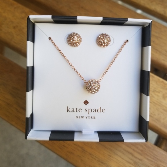 kate spade Jewelry - Kate Spade Rose Gold Night Lounge jewelry set